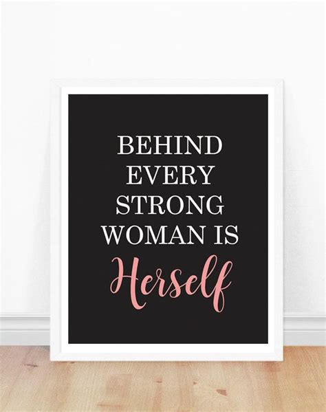 Feminism Print Typography Behind Every Strong Woman Is Etsy Strong