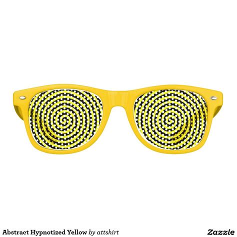 Abstract Hypnotized Yellow Wayfarer Sunglasses Sunnies Shades