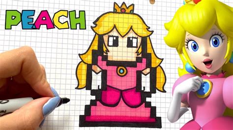 Como Dibujar Peach Pixel Art Mario Youtube
