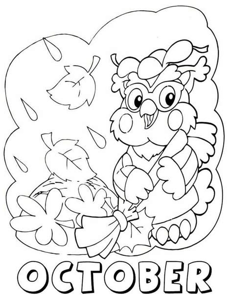 Printable October Coloring Pages PDF for Kids - Free Coloring Sheets
