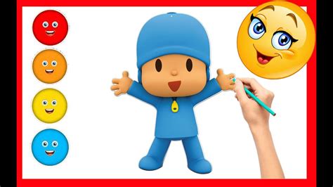 😍😍 How To Draw 1 Pocoyo For Kids Easy Disney Drawings And Art 😍😍 Youtube