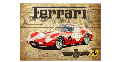 Alex Boys Vintage Ferrari Poster