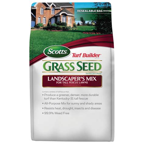 Scotts Turf Builder Landscapers Mix 7 Lb Fescue Grass Seed At