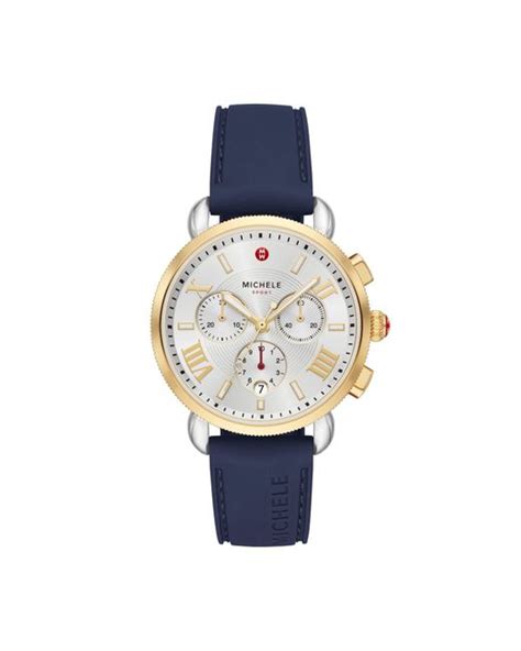 Michele Sporty Sport Sail Silicone Watch In Blue Lyst