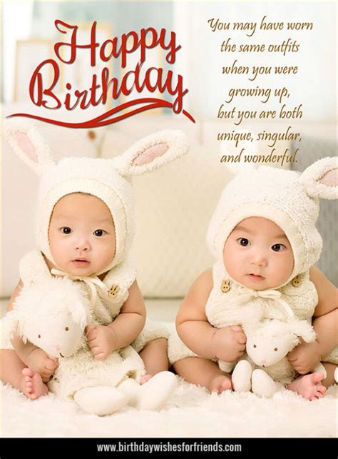 10 Best Happy Birthday Wishes For Twins Twins Birthday Quotes