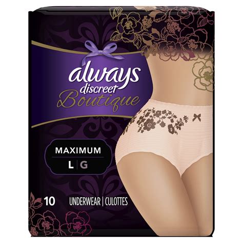 Always Discreet Boutique Max Incontinence Underwear Large 10 Ct