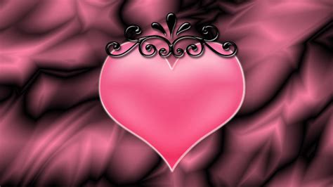 Pink Heart With Black Crown Hd Pink Wallpapers Hd