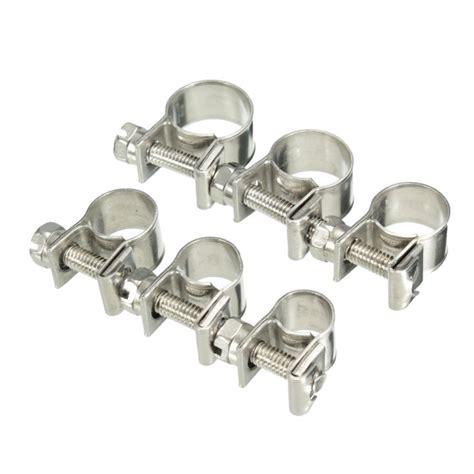 5pcsset Mini Hose Clamps Stainless Steel Fuel Line Pipe Hose Clamp