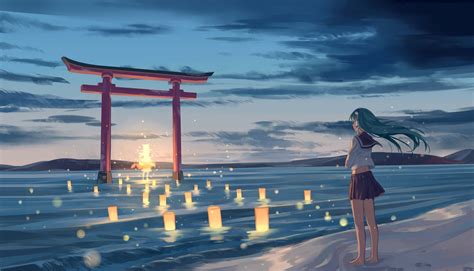 Anime Beach Wallpapers Wallpaper Cave