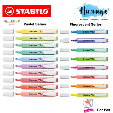 2020 New Colours Stabilo Swing Cool Pastel Fluorescent Highlighter