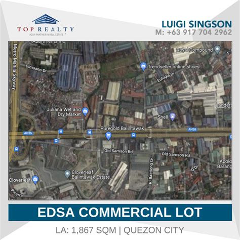 Prime Commercial Lot Along Edsa For Sale Property For Sale Lot On