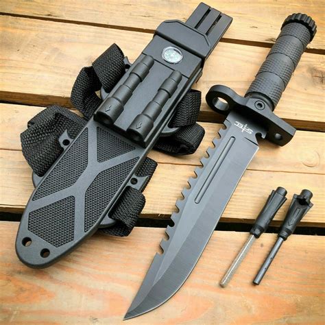 Military Army Survival Tactical Fixed Blade Knife W Fire Starter