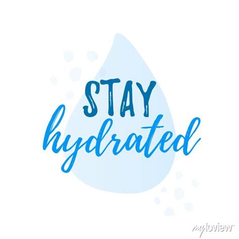 Stay Hydrated Yourself Quote Calligraphy Text Vector Illustration