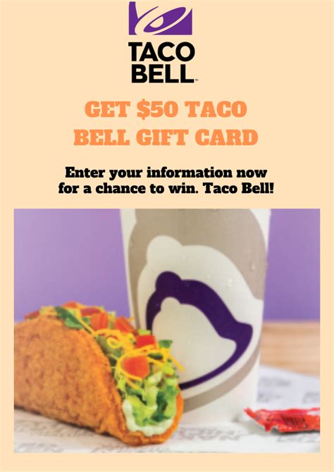 Sitemap gift cards privacy terms & conditions cookies and ads careers contact us. Get $50 to Spend at Taco Bell! | Free Gift Card Offers - Pelican Buzz | Taco bell, Tacos, Taco ...