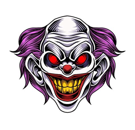 Premium Vector Clown Head Mascot Logo