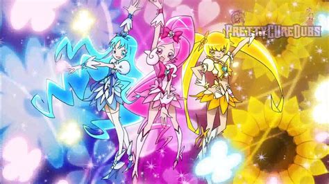 Heartcatch Precure Cure Blossom Cure Marine And Cure Sunshine