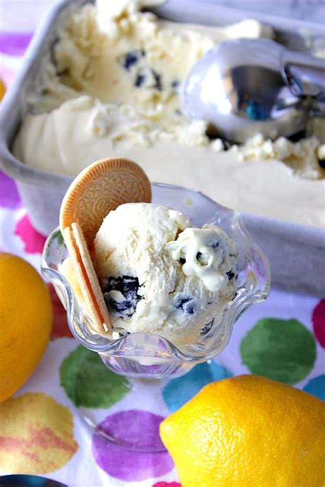 No Churn Lemon Blueberry Ice Cream With Malibu Rum Recipe