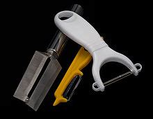 Although a room where food is cooked is called a kitchen, the words cook and kitchen are so different that it is surprising to learn that they both come from the same source. Peeler - Wikipedia