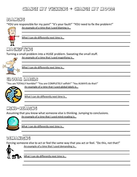 Cognition Worksheets For Adults