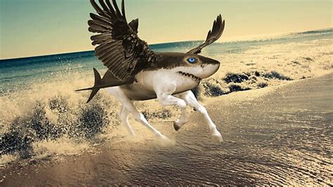 A Shark With Horse Legs And Wings Posters By