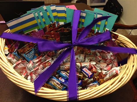 I Not Crafty But Heres A Thank You Basket I Made For A Staff Of 35