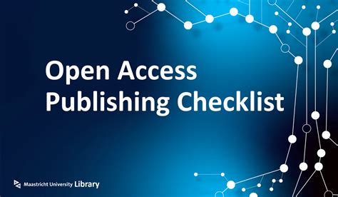 Open Access Publishing Checklist Maastricht University Library
