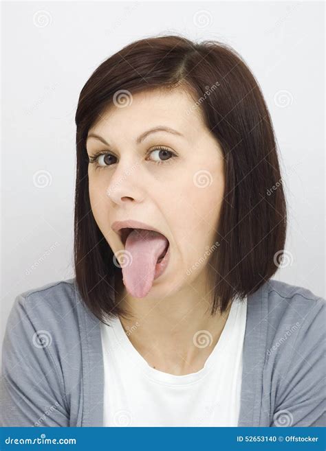 Sticking Out Tongue Stock Photo Image