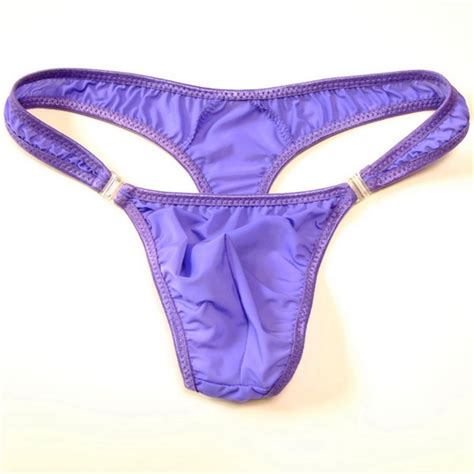 2019 Hot Mlxl Translucent Mens Nylon Thongs Men Sexy Button Bikini