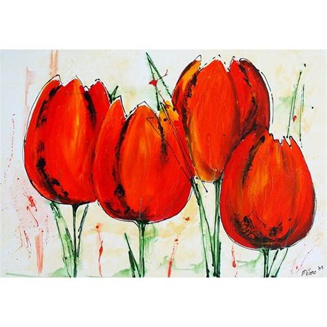 tulpen schilderen met acryl - Google zoeken - leuke tekeningen | Pinterest - Tulpen, Acryl en Zoeken