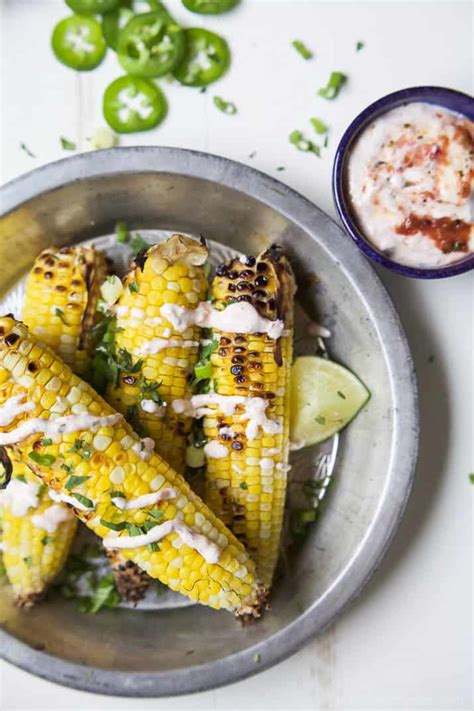 My dozens of cousins and second cousins (well, close to dozens) and i sat in the yard, shucking the unfortunately, when i moved out on my own, i discovered that i wasn't actually sure about how long. Grilled Corn on the Cob with Creamy Roasted Jalapeno Sauce ...