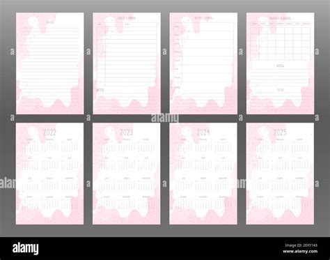 2022 2023 2024 2025 Calendar And Daily Weekly Monthly Personal Planner