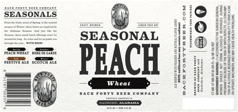 Back Forty Brewings Newest Peach Wheat Seasonal Beer Street Journal