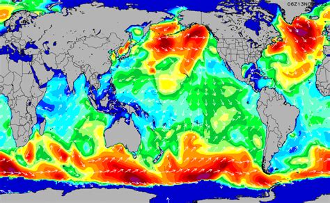 Global Wave Height Chart Surflinecom