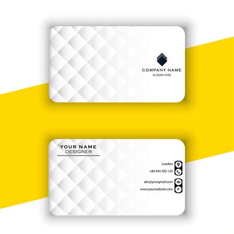 Premium Vector Stylish White Business Card Template