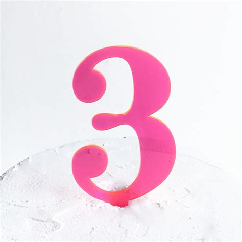 3 (three) is a number, numeral and digit. Number 3 Cake Topper | SANDRA DILLON DESIGN