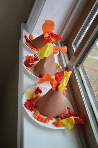 Volcano craft "V" / Preschool items - Juxtapost