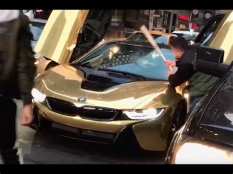 Gold digger prank using bmw i8 tag a gold digger. Guy smashes Coby Persin's BMW i8 with Baseball Bat! - YouTube