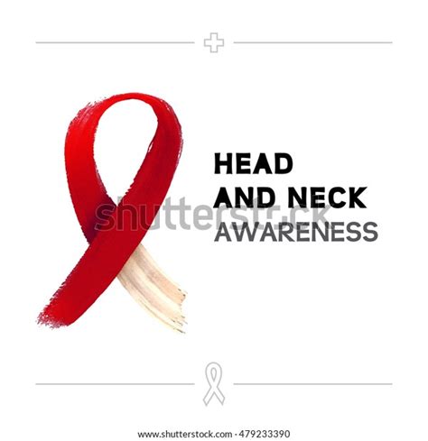 Colorful Head Neck Cancer Awareness Ribbon Stock Vector Royalty Free