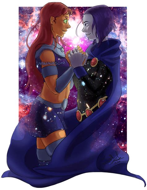 Starfire X Raven By Sambeawesome On Deviantart