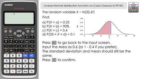 More about the central limit theorem. Inverse Normal Distribution Function on a Casio Classwiz ...