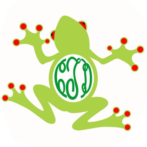 Frog svg frog svg symbol animal wildlife icon cartoon nature wild cute amphibian element decoration wilderness drawing creature species toad background outline green sketch decorative sweet adorable natural reptile emblem lovely animals leaf ornament painting decor leaves colorful draft character. Frog Monogram Svg Cuttable Frames