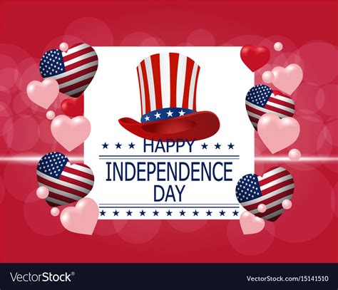 Happy Independence Day A Greeting Card Royalty Free Vector