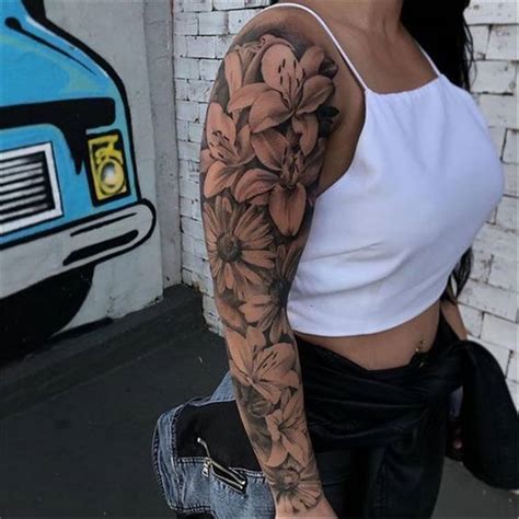 Gorgeous And Stunning Sleeve Floral Tattoo To Make You Stylish