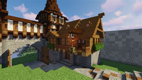 Today we are building a minecraft medieval town house!! Warehouse I Built for My Medieval City (Survival) : Minecraft