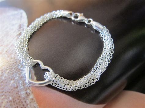 925 Sterling Silver Multi Chain Mesh Bracelet