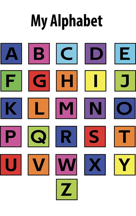 Kindergarten Alphabet Poster Printable Printable Word Searches