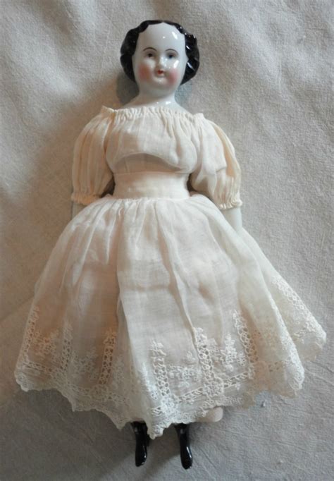 1800s Antique Dolly Madison Style Head Porcelain Bisque Vintage Doll