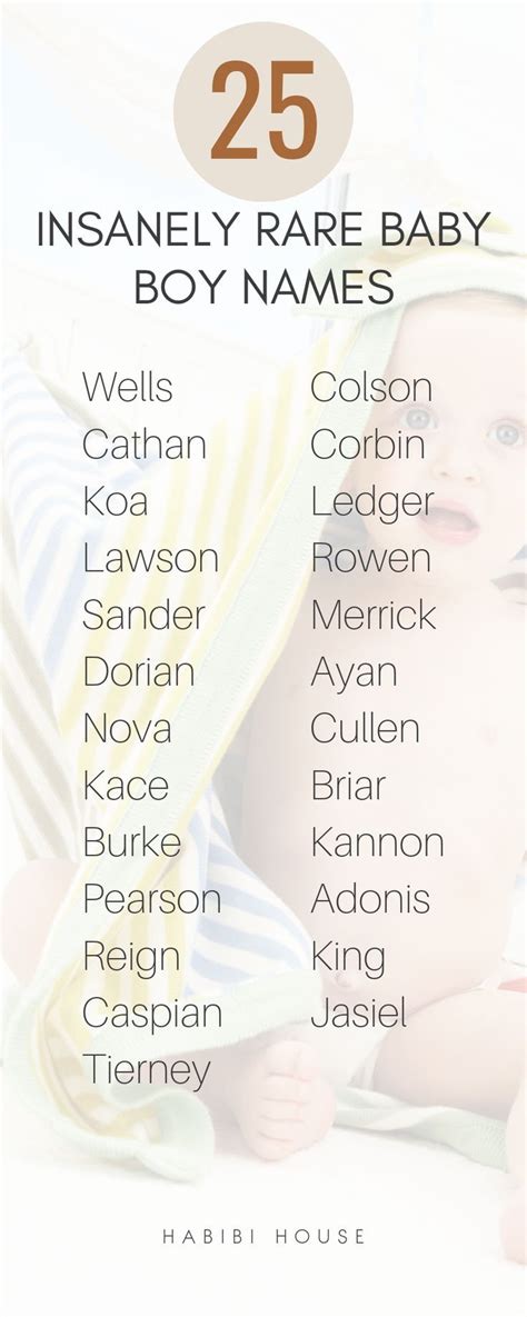25 Insanely Rare Baby Boy Names That You Will Instantly Love Well