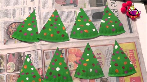 Kids Craft Christmas Tree Garland Youtube