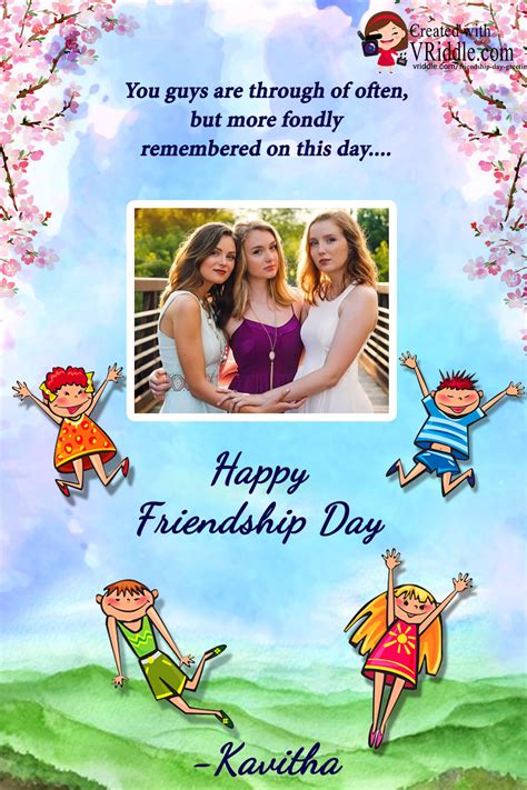 Happy Friends Friendship Day Wishes Card Vriddle